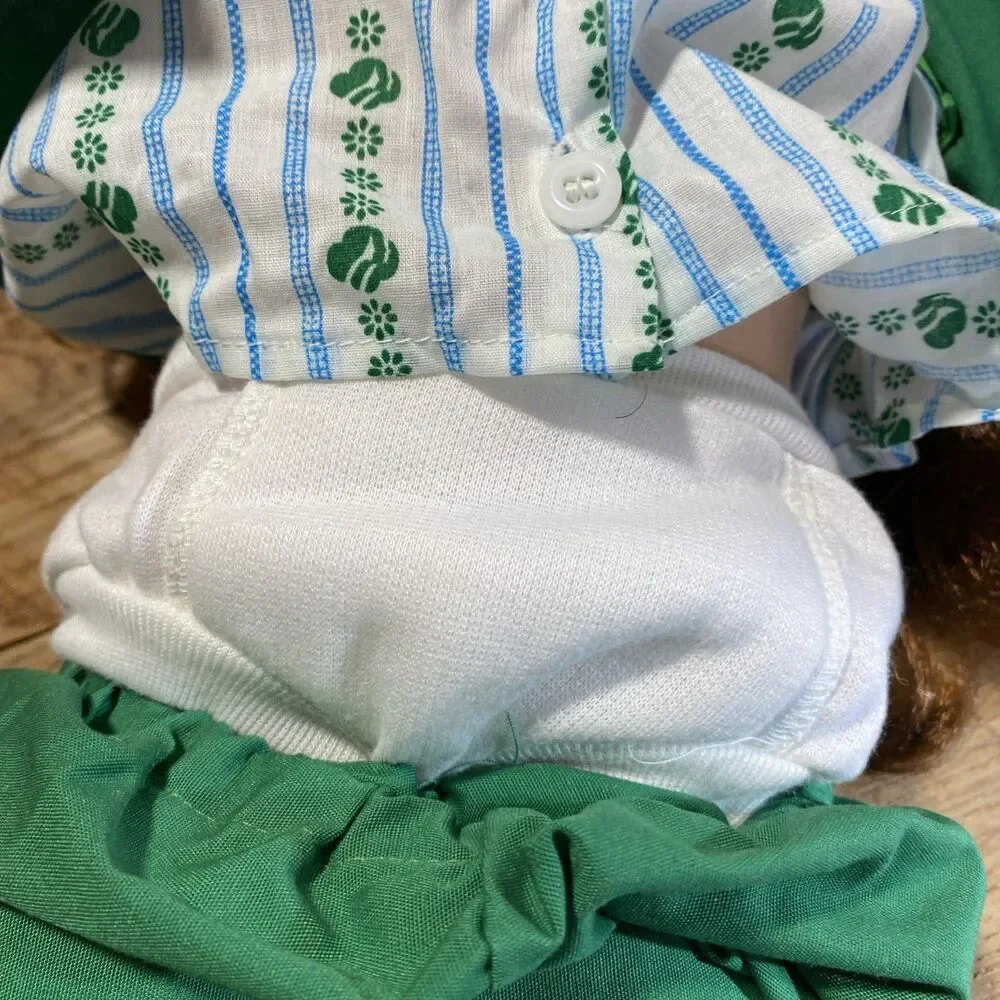 Cabbage Patch Doll 1986 Toothy Grin Girl Scout Corn Silk Hair Dimples Brown Eyes